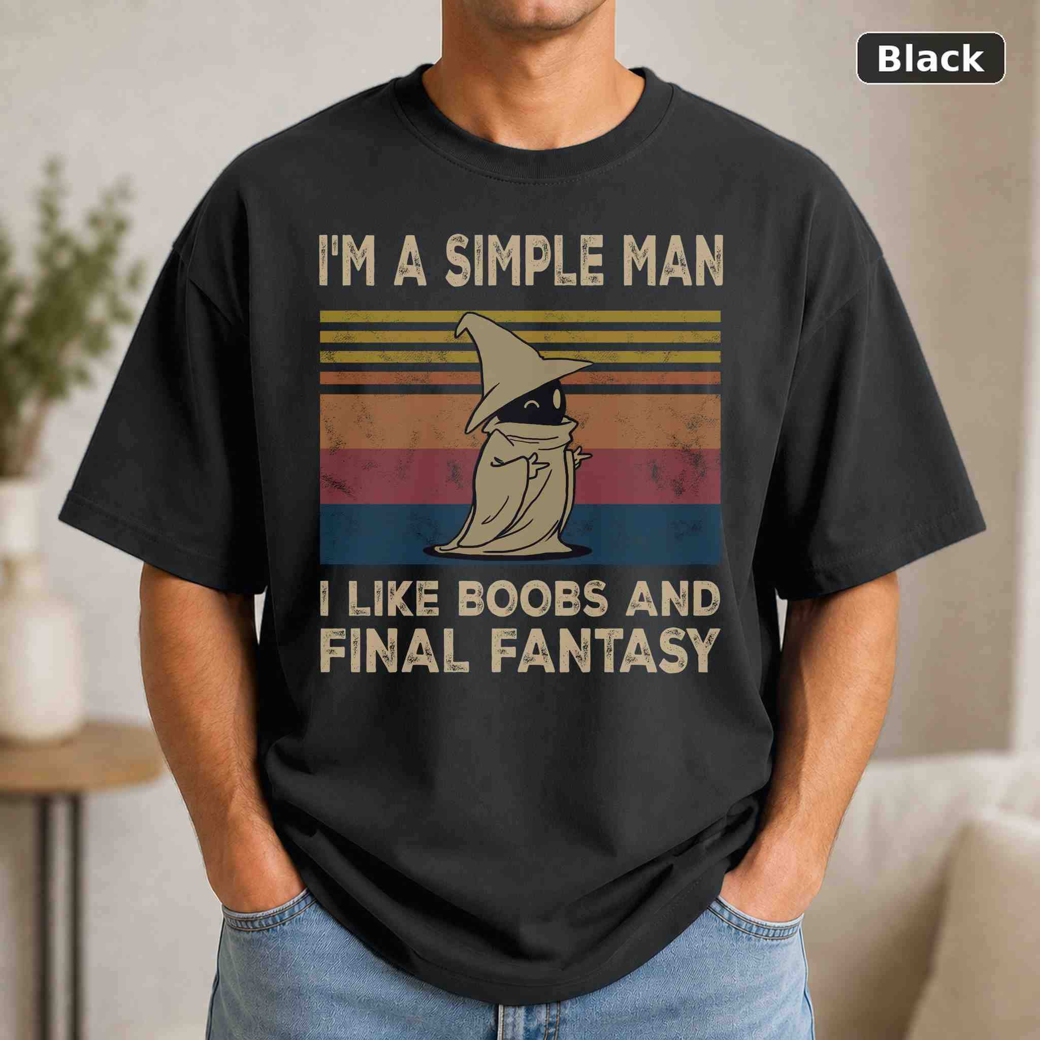 I’m A Simple Man I Like Boobs T-Shirt, Vintage Movie Graphic Tee, Retro Film Fan Gift