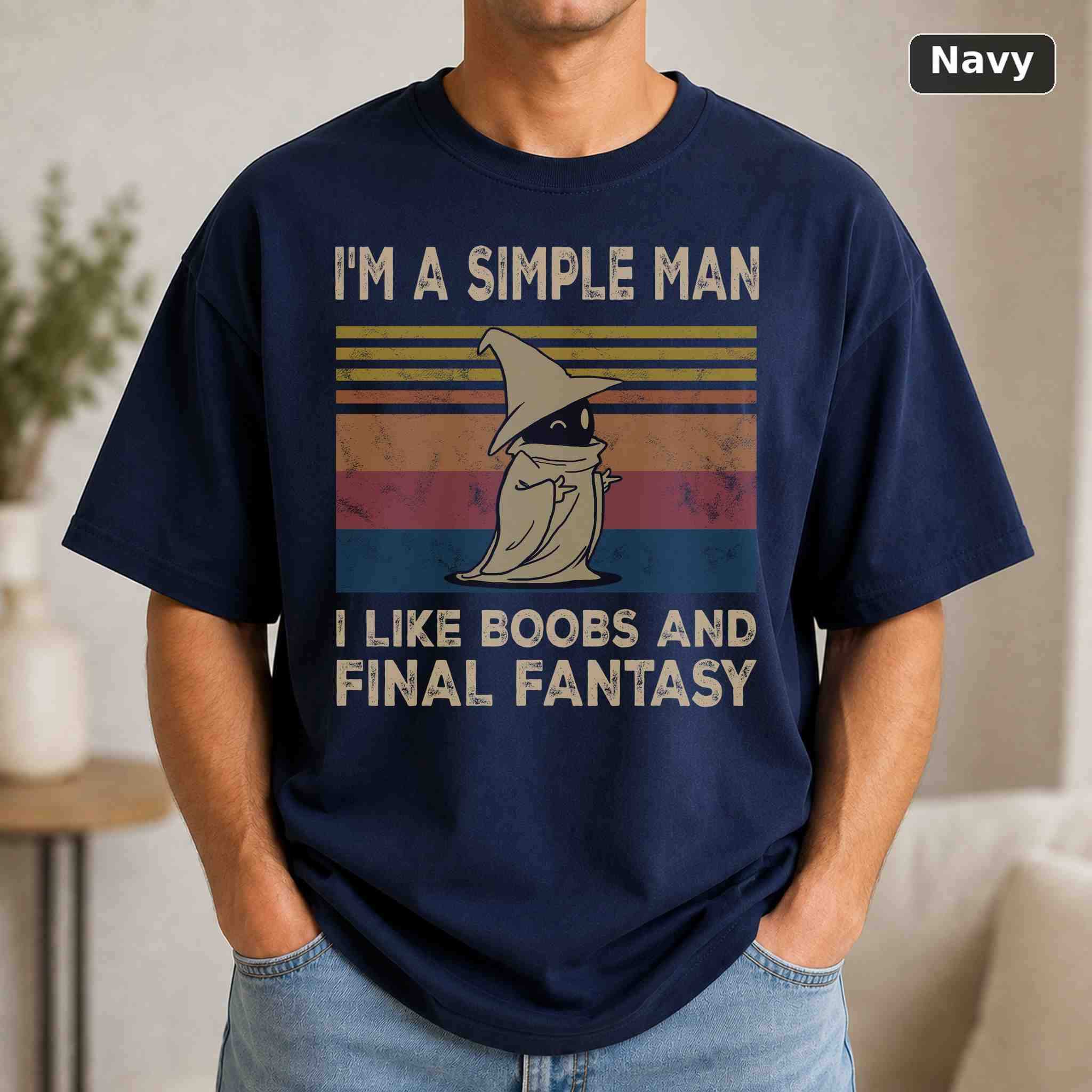 I'm A Simple Man I Like Boobs T-Shirt, Vintage Movie Graphic Tee, Retro Film Fan Gift 4