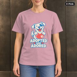 Adopted and Adored Rescue Dog T-Shirt, Colorful Pet Lover Graphic 9