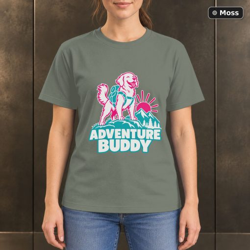 Adventure Buddy Dog T-Shirt, Colorful Outdoor Pet Graphic 3