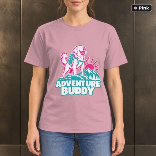 Adventure Buddy Dog T-Shirt, Colorful Outdoor Pet Graphic 4