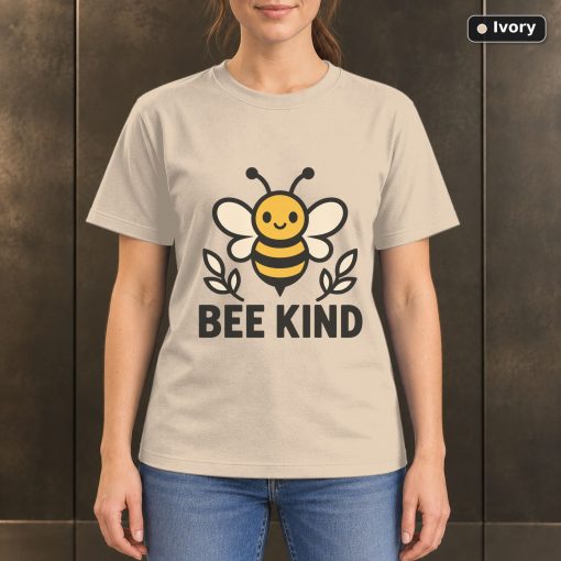 Bee Kind Honeybee T-Shirt, Minimalist Nature Graphic 2