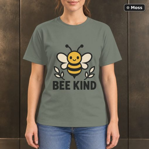 Bee Kind Honeybee T-Shirt, Minimalist Nature Graphic 3
