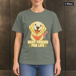 Best Friend for Life T-Shirt, Golden Retriever Dog Graphic 8