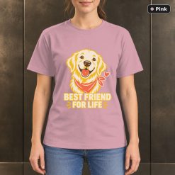 Best Friend for Life T-Shirt, Golden Retriever Dog Graphic 9