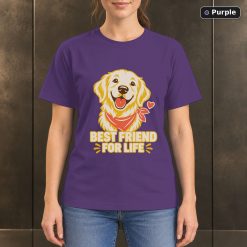 Best Friend for Life T-Shirt, Golden Retriever Dog Graphic 10