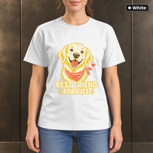 Best Friend for Life T-Shirt, Golden Retriever Dog Graphic 6