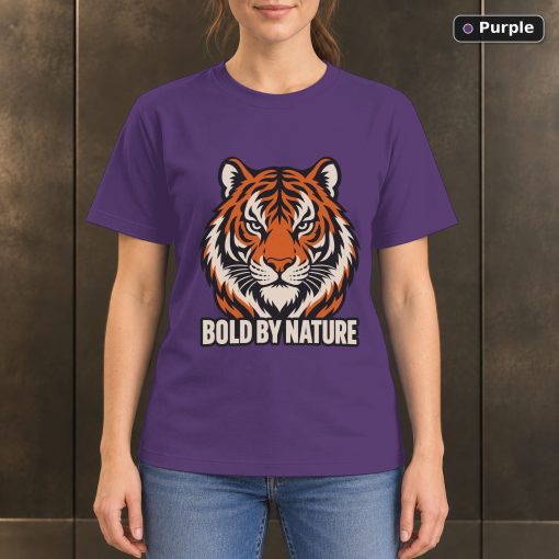 Bold by Nature Tiger T-Shirt, Minimalist Wildlife Graphic 5