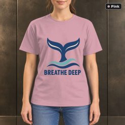 Breathe Deep Whale Tail T-Shirt, Minimalist Ocean Nature Graphic 9