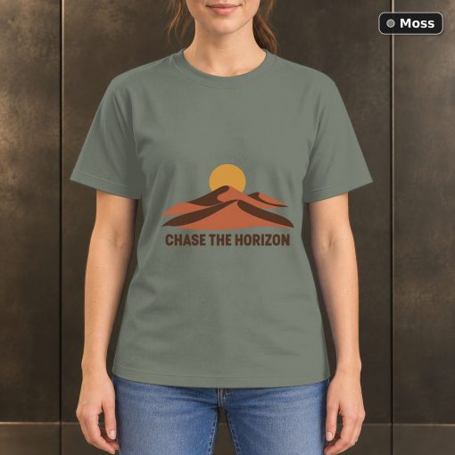 Chase the Horizon Desert T-Shirt, Minimalist Dune Nature Graphic 3