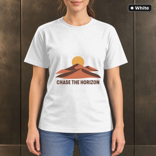 Chase the Horizon Desert T-Shirt, Minimalist Dune Nature Graphic 6