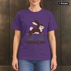 Choose Joy Rabbit T-Shirt, Minimalist Woodland Nature Graphic 10