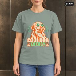 Cool Dog Energy T-Shirt, Colorful Sunglasses Dog Graphic