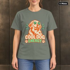Cool Dog Energy T-Shirt, Colorful Sunglasses Dog Graphic 8