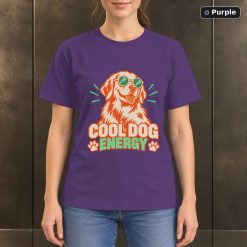 Cool Dog Energy T-Shirt, Colorful Sunglasses Dog Graphic 10