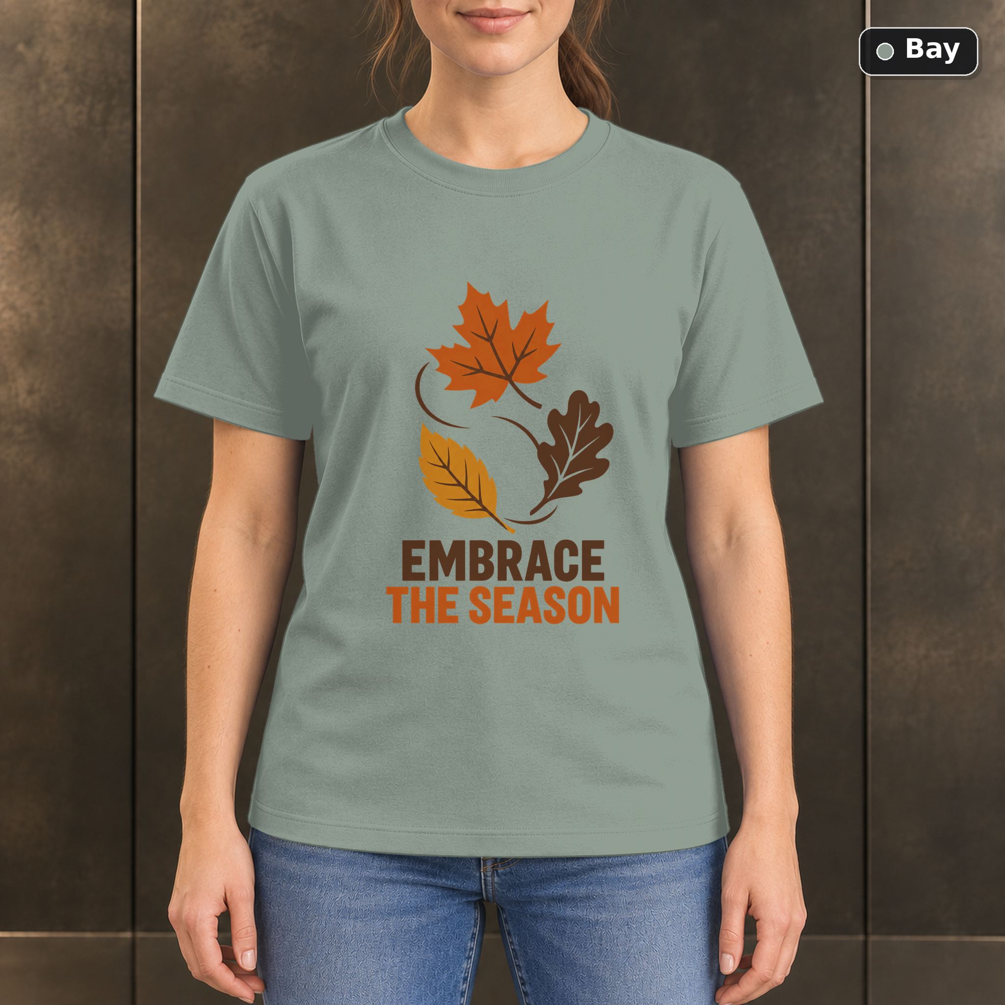 Embrace the Season Autumn Leaf T-Shirt, Minimalist Nature Graphic Embrace the Season Autumn Leaf T-Shirt, Minimalist Nature Graphic