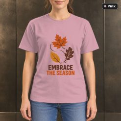 Embrace the Season Autumn Leaf T-Shirt, Minimalist Nature Graphic 9