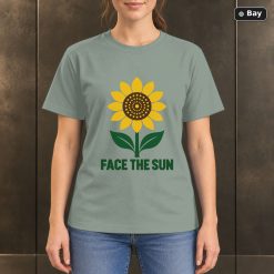Face the Sun Sunflower T-Shirt, Minimalist Floral Graphic Face the Sun Sunflower T-Shirt, Minimalist Floral Graphic