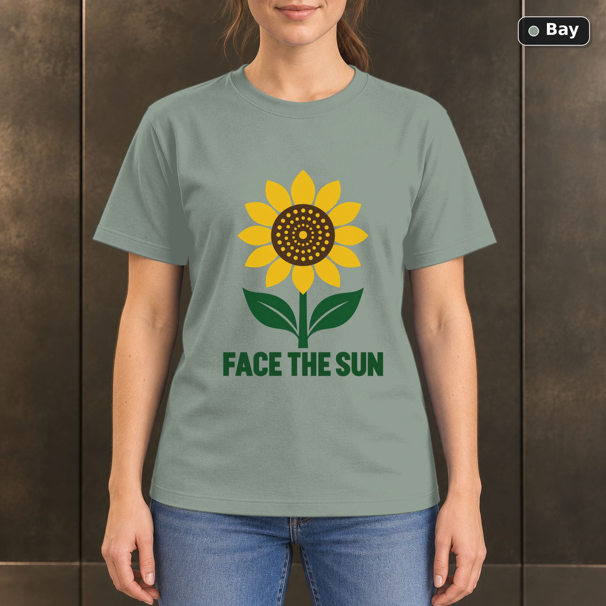 Face the Sun Sunflower T-Shirt, Minimalist Floral Graphic Face the Sun Sunflower T-Shirt, Minimalist Floral Graphic