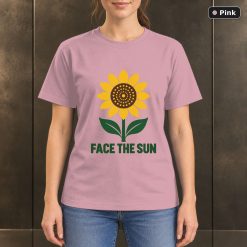 Face the Sun Sunflower T-Shirt, Minimalist Floral Graphic 9
