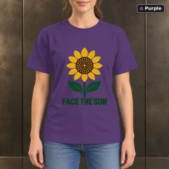 Face the Sun Sunflower T-Shirt, Minimalist Floral Graphic 10