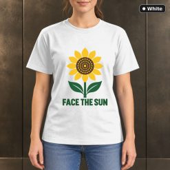 Face the Sun Sunflower T-Shirt, Minimalist Floral Graphic 11
