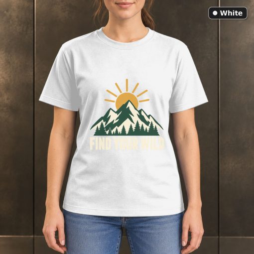 Find Your Wild Mountain T-Shirt, Minimalist Outdoor Nature Graphic 6