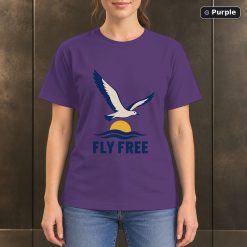 Fly Free Seabird T-Shirt, Minimalist Coastal Nature Graphic 10
