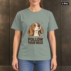 Follow Your Nose Beagle T-Shirt, Minimalist Dog Graphic
