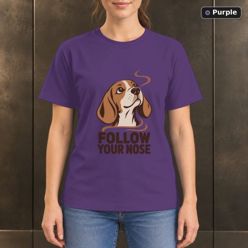 Follow Your Nose Beagle T-Shirt, Minimalist Dog Graphic 5