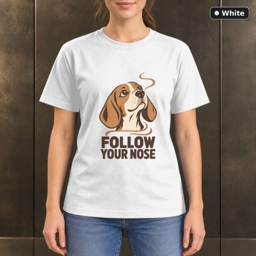 Follow Your Nose Beagle T-Shirt, Minimalist Dog Graphic 6