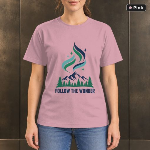 Follow the Wonder Northern Lights T-Shirt, Minimalist Nature Graphic 4