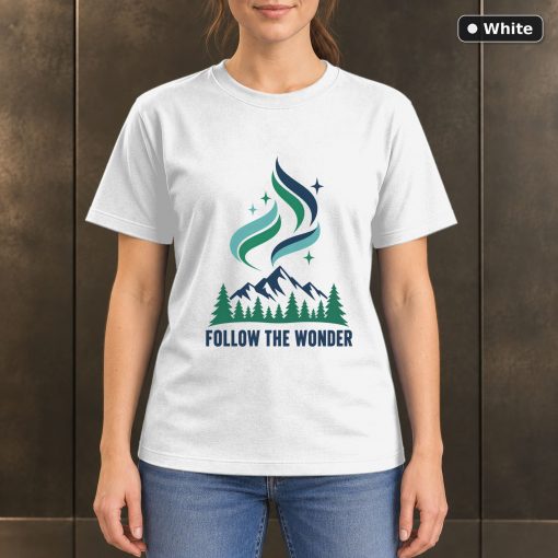 Follow the Wonder Northern Lights T-Shirt, Minimalist Nature Graphic 6