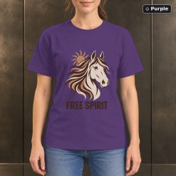 Free Spirit Horse T-Shirt, Minimalist Equestrian Graphic 10