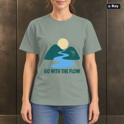 Go With the Flow River T-Shirt, Minimalist Nature Graphic
