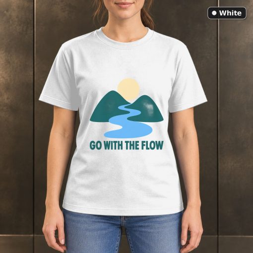 Go With the Flow River T-Shirt, Minimalist Nature Graphic 6