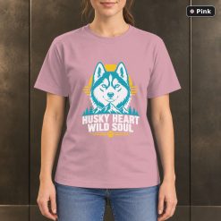 Husky Heart Wild Soul T-Shirt, Colorful Siberian Husky Graphic 9