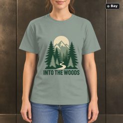 Into the Woods Forest T-Shirt, Minimalist Pine Tree Graphic Into the Woods Forest T-Shirt, Minimalist Pine Tree Graphic