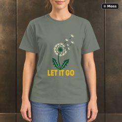 Let It Go Dandelion T-Shirt, Minimalist Botanical Graphic 8