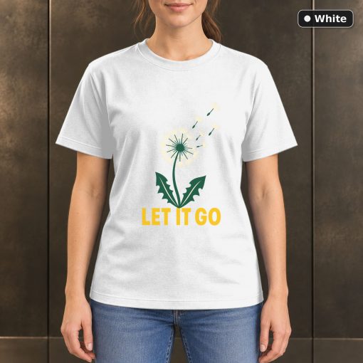 Let It Go Dandelion T-Shirt, Minimalist Botanical Graphic 6