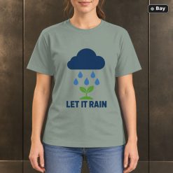 Let It Rain Rain Cloud T-Shirt, Minimalist Nature Graphic