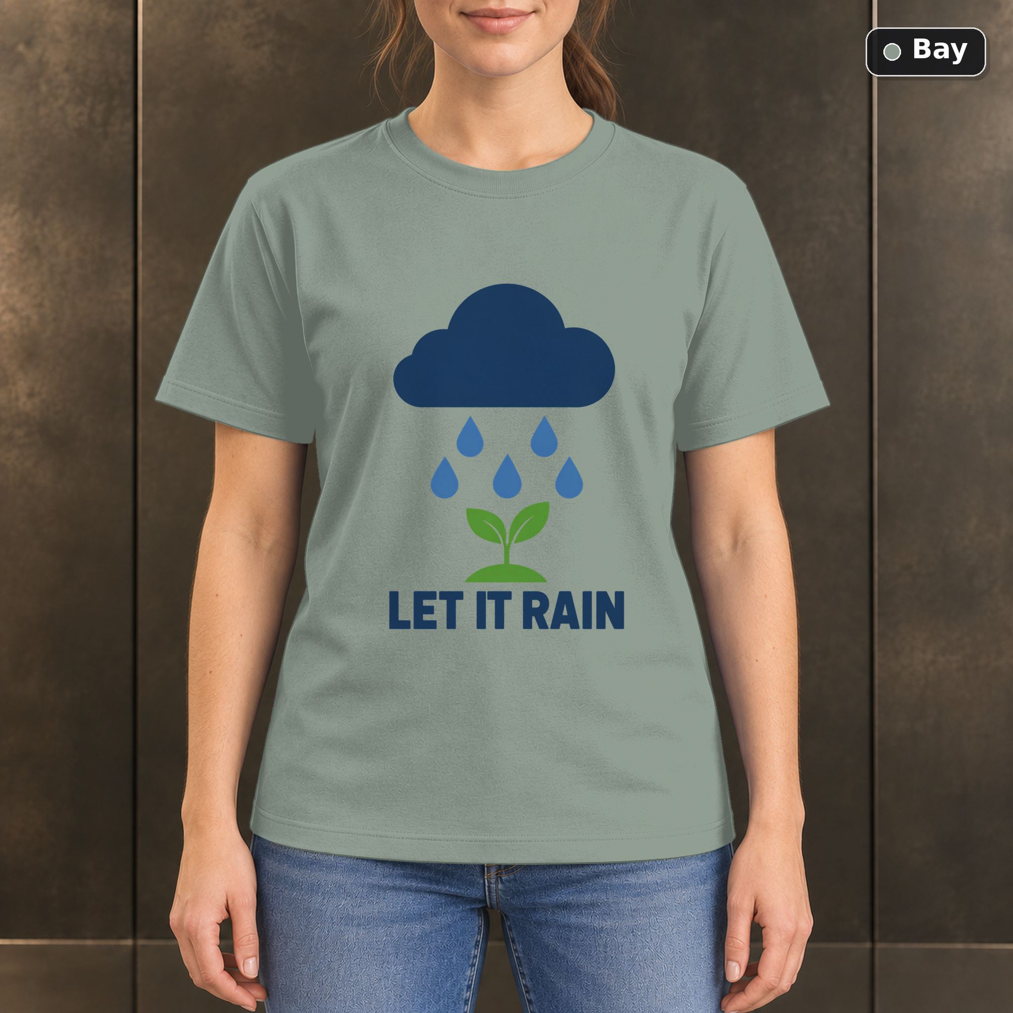 Let It Rain Rain Cloud T-Shirt, Minimalist Nature Graphic Let It Rain Rain Cloud T-Shirt, Minimalist Nature Graphic