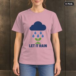 Let It Rain Rain Cloud T-Shirt, Minimalist Nature Graphic 9