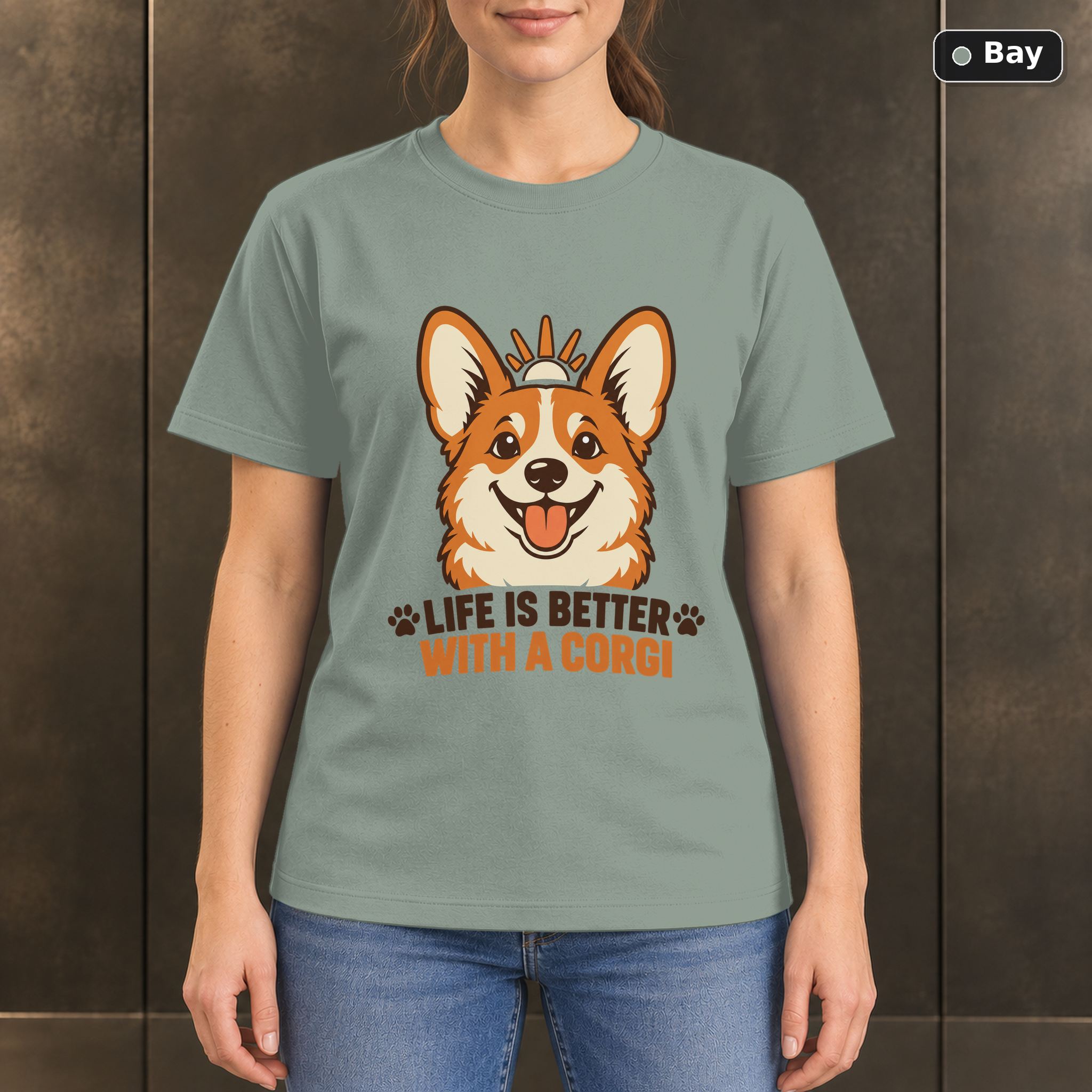 Life Is Better With a Corgi T-Shirt, Minimalist Dog Graphic Life Is Better With a Corgi T-Shirt, Minimalist Dog Graphic