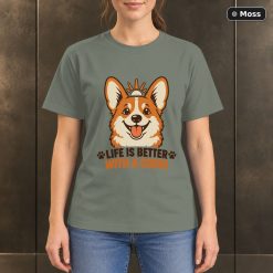 Life Is Better With a Corgi T-Shirt, Minimalist Dog Graphic 8