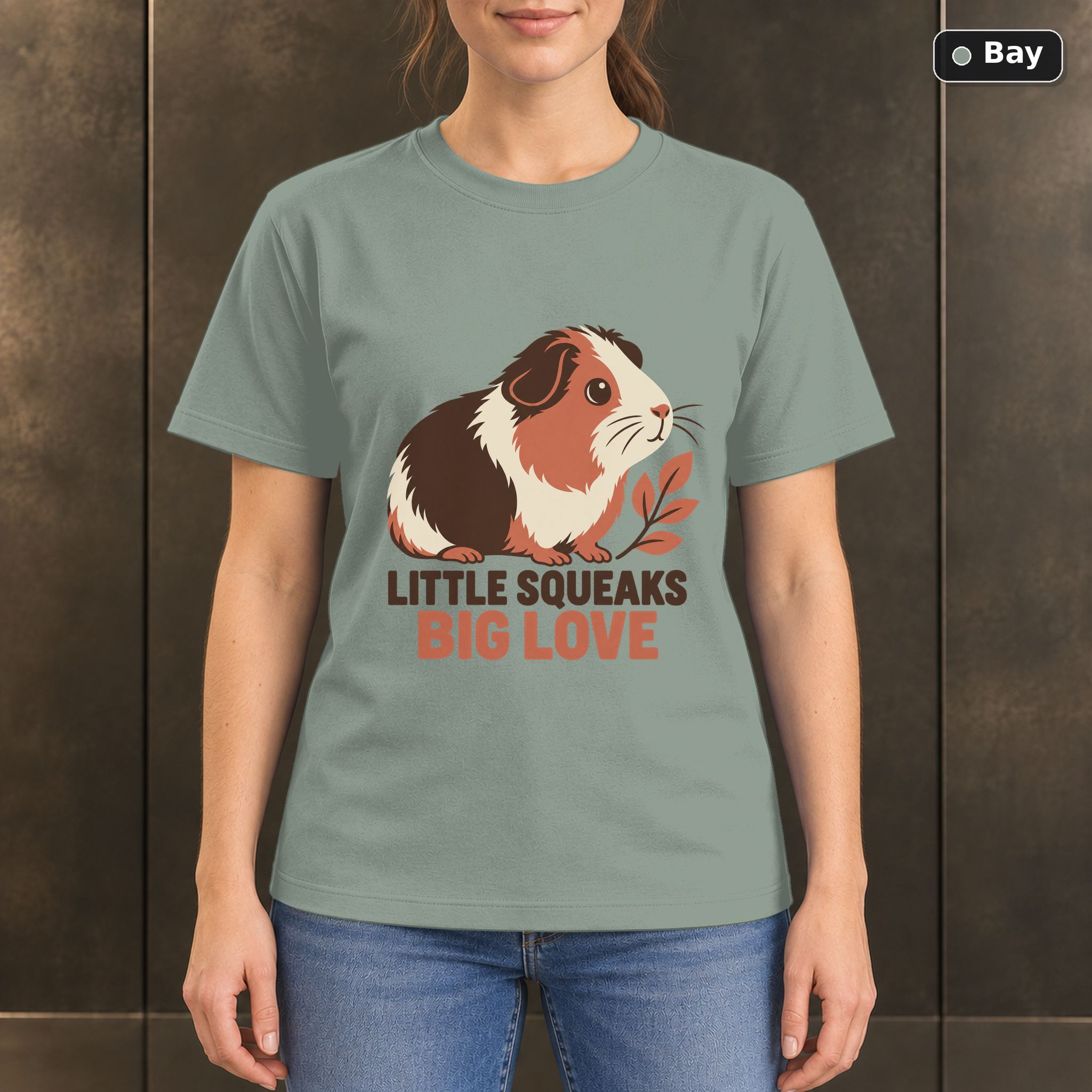 Little Squeaks Big Love Guinea Pig T-Shirt, Minimalist Pet Graphic Little Squeaks Big Love Guinea Pig T-Shirt, Minimalist Pet Graphic