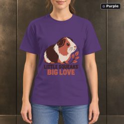 Little Squeaks Big Love Guinea Pig T-Shirt, Minimalist Pet Graphic 10
