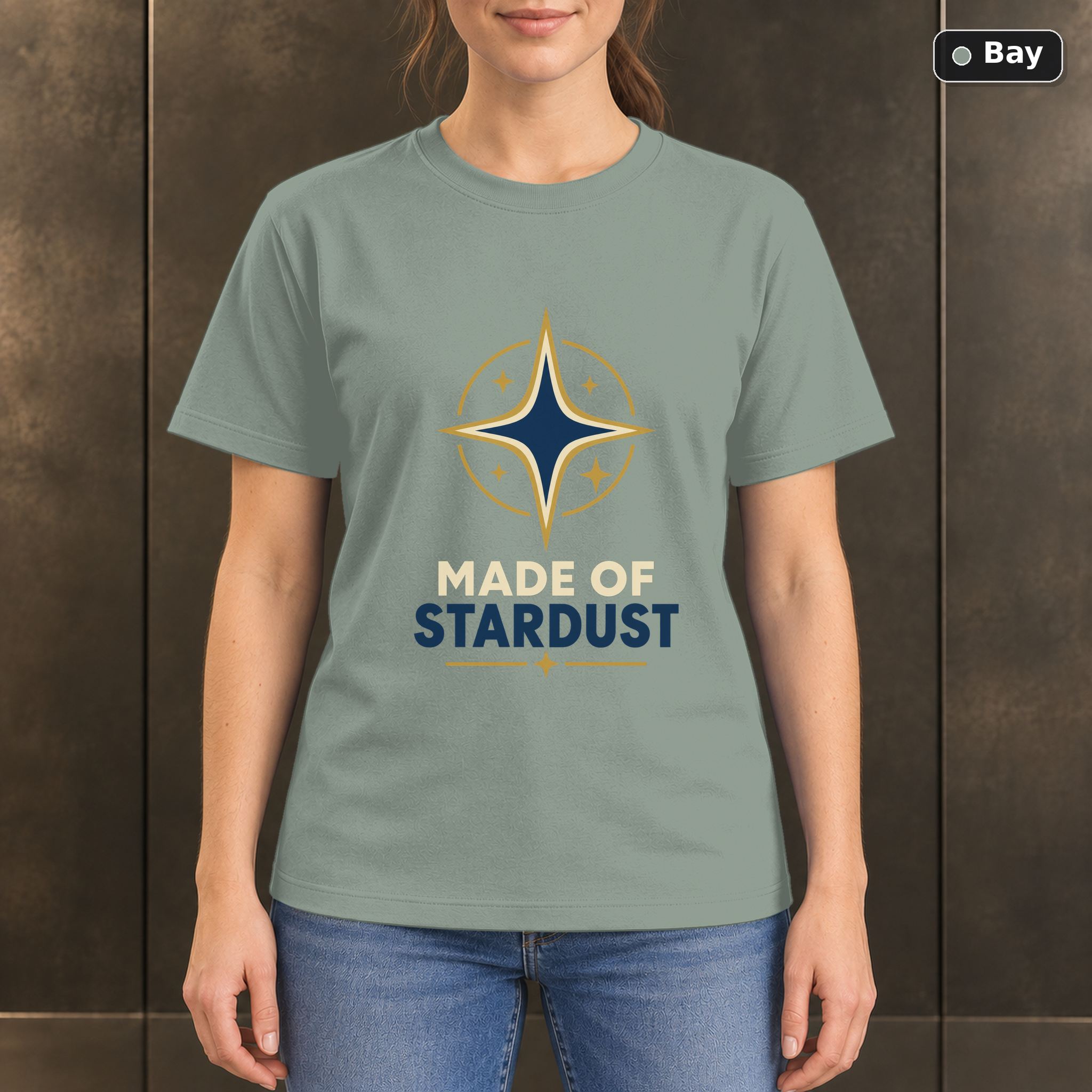 Made of Stardust Star T-Shirt, Minimalist Celestial Graphic Made of Stardust Star T-Shirt, Minimalist Celestial Graphic