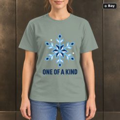 One of a Kind Snowflake T-Shirt, Minimalist Winter Graphic One of a Kind Snowflake T-Shirt, Minimalist Winter Graphic