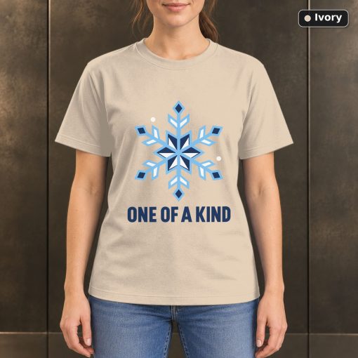 One of a Kind Snowflake T-Shirt, Minimalist Winter Graphic 2